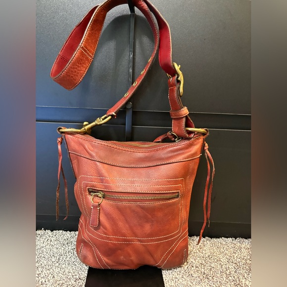 Coach Y2K Bleecker Slim Duffle Saddle Tan Leather Crossbody bag - Picture 5 of 15